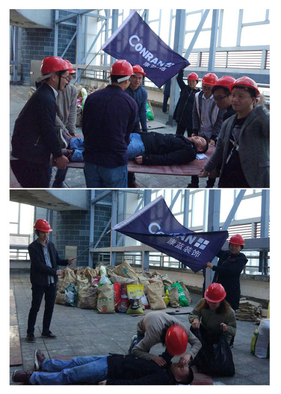 康蓝装饰举行2018年度消防演练